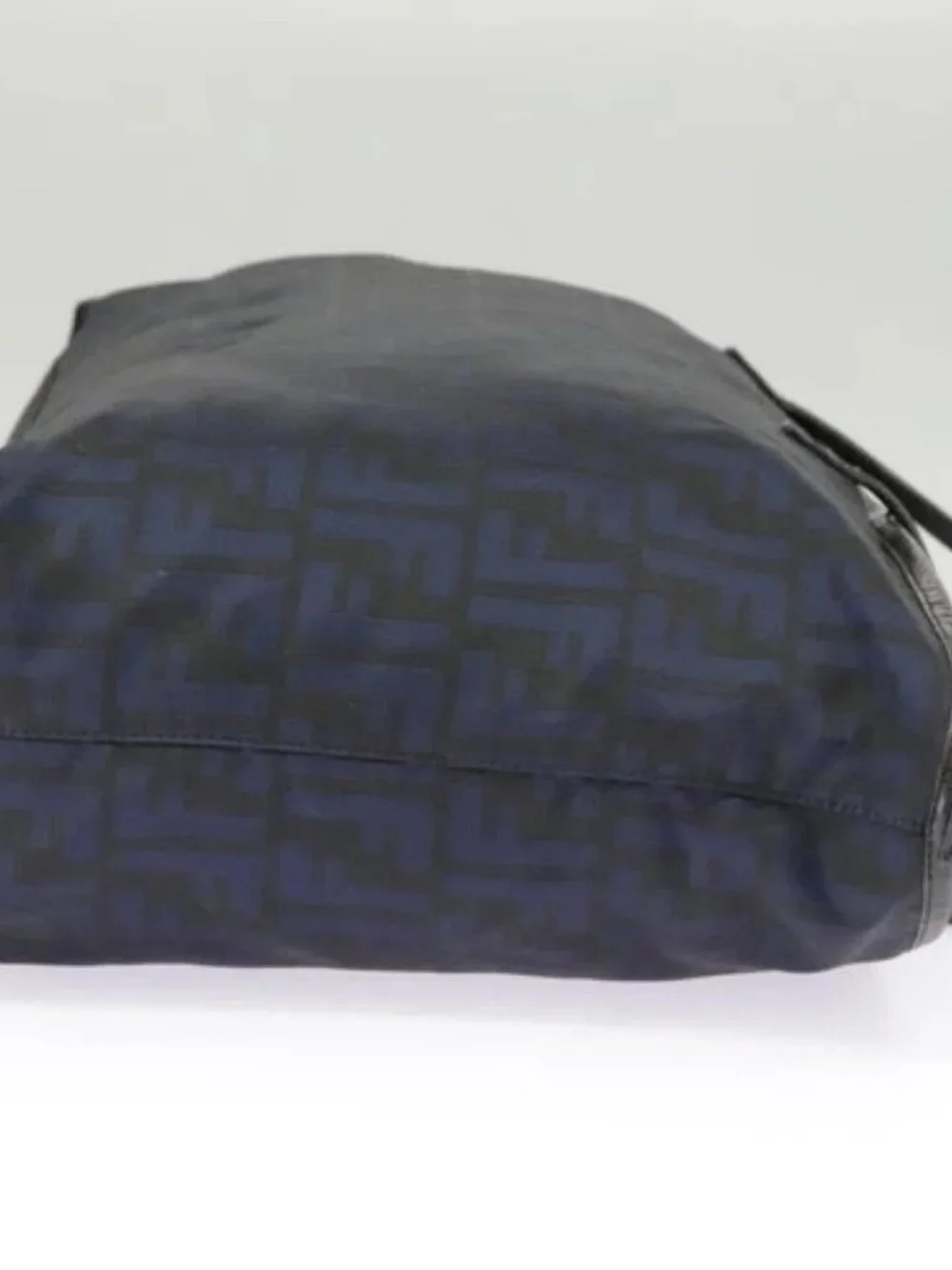 FENDI Zucca Canvas Tote Bag Gold Navy Auth ep6478 - Picture 4 of 16